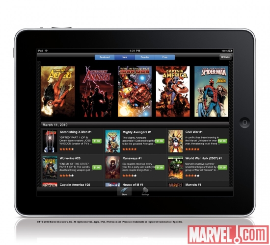 Marvel iPad App